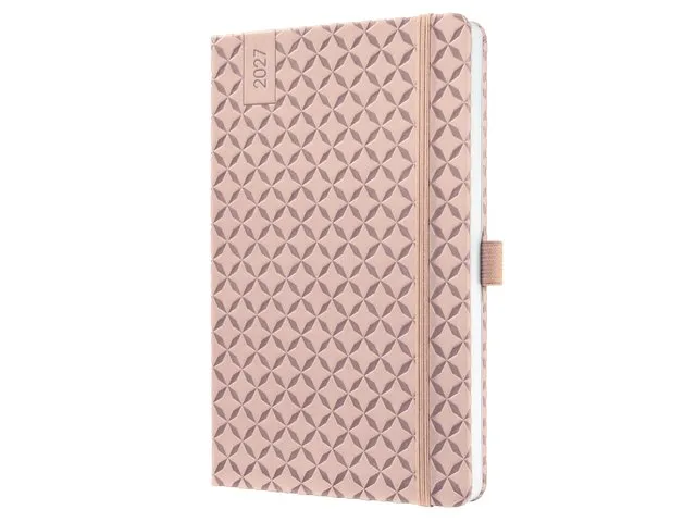 Weekagenda Flair A5 2027 (NL/FR/EN/DU) Pearl Rose Hardcover