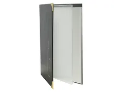 Wijnkaart Securit 4 tas zwart A4 lederlook