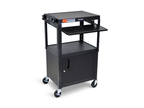 bijzetwagen,HxLxB 610-1060x610x460mm,zwart,2niveau(s)
