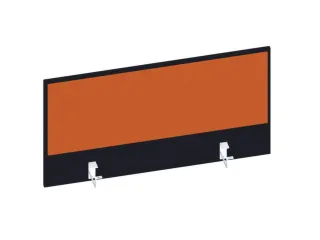 baliepaneel,v. bureau,aanbouw achter,B 1000mm,CC-zwart,BN3012-oranje - 1