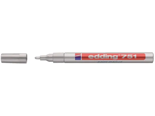 Viltstift edding 751 lakmarker rond zilver 1-2mm blister