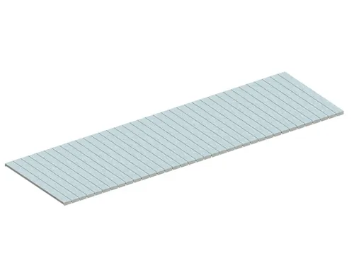legbord van plaatstaal,v. palletstelling,BxD 3600x1100mm,vakl. 3600kg