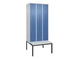 Z-garderobekast,HxBxD 2120x900x815mm,6vak,vak B 300mm,cil.-slot