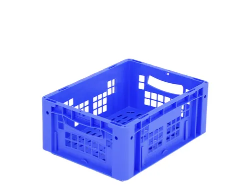 Euronorm Stapelkrat Pp 170x400x300mm Wanden/bodem Open Blauw 16l