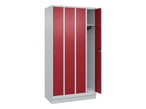 locker,HxBxD 1950x1000x500mm,4vak,vak B 250mm,cil.-slot,sokkel