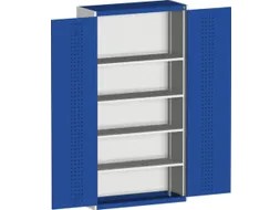 kast met geperforeerde platen,HxBxD 2000x1050x400mm,4xStalen bodem