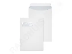 Envelop Raadhuis 229x324 C4 VL akte plakstrip wit 120gr 25 stuks
