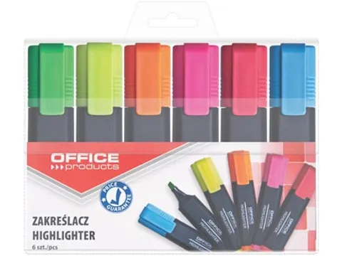 Surligneur, 1-5 Mm, Couleurs Assorties, Étui De 6 Pièces