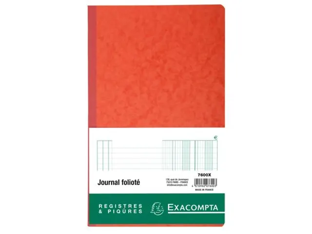 Journaal 38 lijnen genummerd met identificatieblad franstalig 80 blad