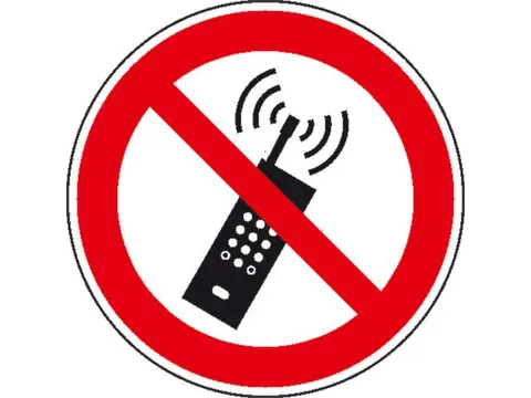 verbodsbord,mobiele telefonie verboden,sticker,folie,standaard,Ø 100m