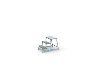 machine-opstapje bordes H 600mm 3treden aluminium - 1