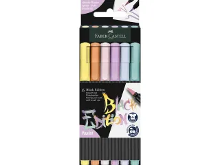 Brushpen Faber-Castell Black edition pastel 6 stuks in karton etui - 2