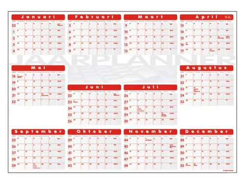 Jaarplankalender 2027 Quantore A1 84x57cm