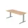 In hoogte verstelbaar bureau,HxBxD 680-850x1800x800mm,blad eiken