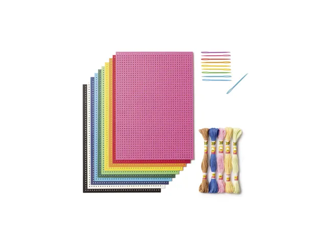 Borduurset Folia 10 borduurkaarten -garen en -naalden 25-delig