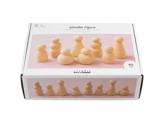 Figuurtjes Creativ Company hout doos à 90 stuks - 1