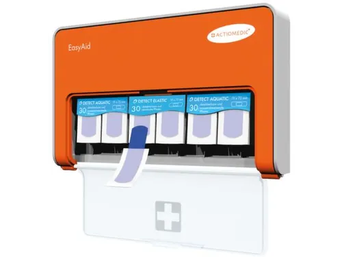 pleisterdispenser,60x waterafstotend,30x elastisch,Detecteerbaar,blauw