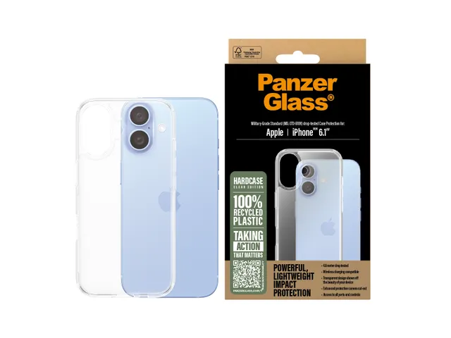 PanzerGlass HardCase Transparent iPhone 16, Hoes, Apple, Apple - iP
