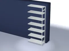 systeemstelling,aanbouwveld,HxBxD 3000x1310x535mm,vakl. 230kg