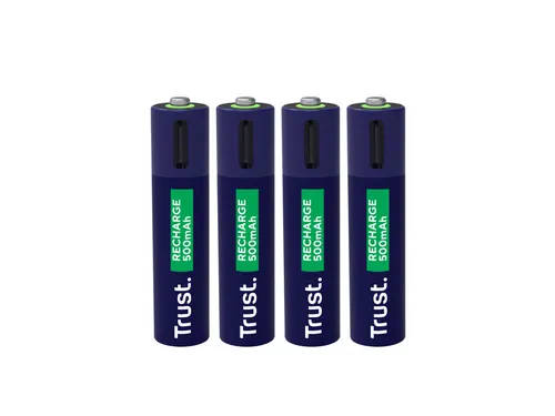 Batterij Trust USB-C oplaadbaar AAA 4 stuks