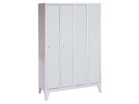 Garderobekast Glad 1850x1190x500mm 4 Vakken Cilinderslot Poten Ral7035