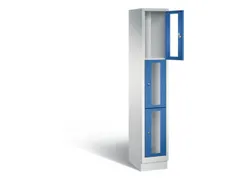 Lockerkast 1800x320x500mm 1x3 vakken Cilinderslot, Sokkel, RAL5010