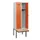 locker met bank,HxBxD 1950x600x815mm,2vak,vak B 300mm,draaigrendel