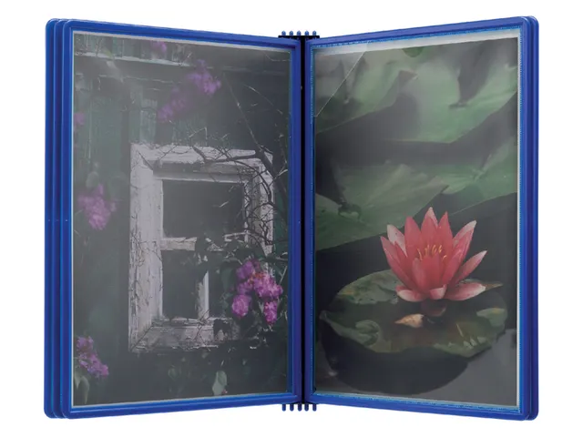 Wandelement Djois Flex-O-Frame A4 met 5 tassen blauw