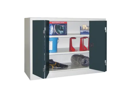 Ruime Vouwdeurkast 1000x1200x600mm 2legborden Ral7035 Front Ral7016