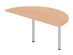 aanbouwtafel,i.h.v.,HxBxD 720-840x1600x800mm,halfrond,NE-esdoorn