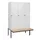 locker met bank,HxBxD 1950x1200x815mm,3vak,vak B 400mm,draaigrendel