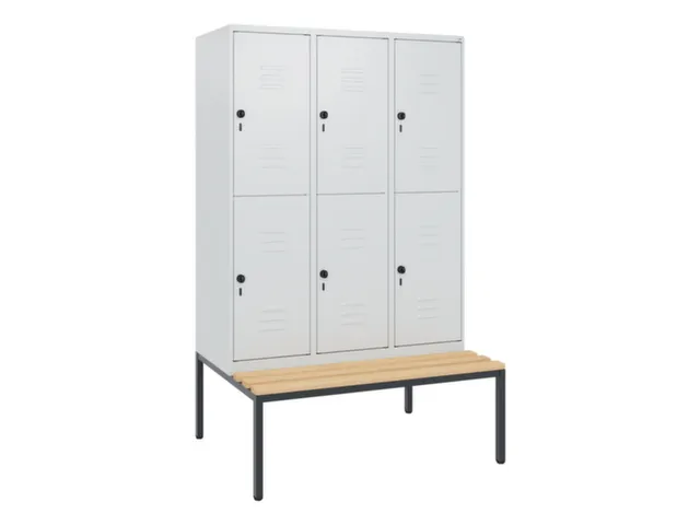 Dubbeldekse dekenkist,HxBxD 1950x1200x815mm,3x2vak.,vak B 400mm