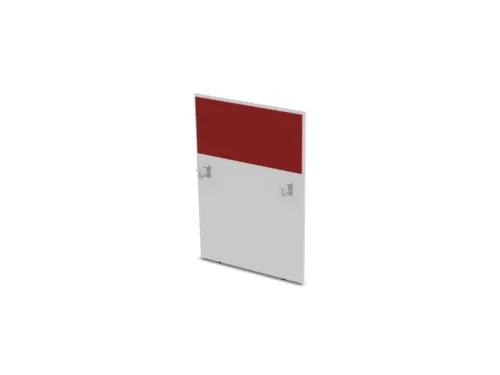 baliepaneel,v. bureau,aanbouw rechts,B 800mm,Bl-wit,BN4011-rood