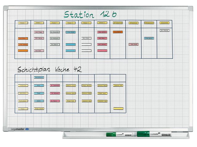 Professional liniatuurbord 90x120 cm | PlanbordOnline.nl