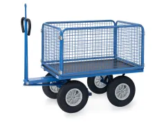 Handtrekwagen Trekoog 6434lz 1000kg 1200x800mm Draadgaas Luchtbanden