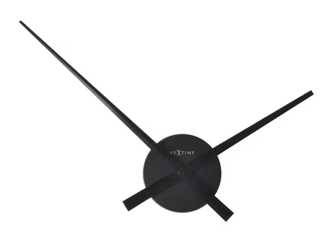 Wandklok Nextime Dia. 48cmx3cm Aluminium Zwart 'small Hands'
