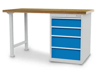 werkbank,HxBxD 859x1500x750mm,multiplexblad,draagverm. 100kg - 1