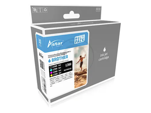 Astar Brother LC980VALBPDR DCP/MFC Inkt CMYK Rebuilt set van 4