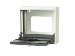 hangkast,v. laptops,HxBxD 410x500x150mm,klapdeur,slot,romp RAL7035