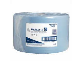 Wypall L30 7425 Ultra+ poetsdoek blauw 3-laags 38x23,5cm Rol - 1