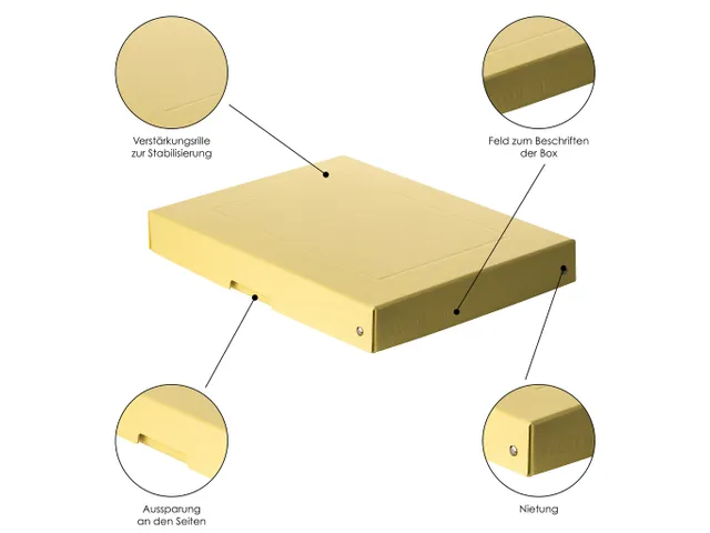 PureBox Pastell A4 jaune 40mm