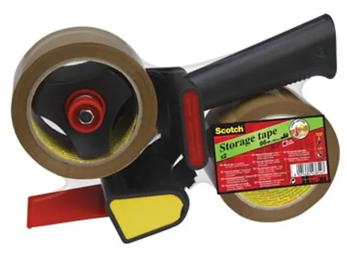 Afroller Tape H180 Set met 2 rollen 50mmx66m bruin tape