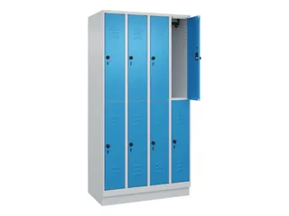 dubbeldekse locker,HxBxD 1950x1000x500mm,4x2vak.,vak B 250mm - 2