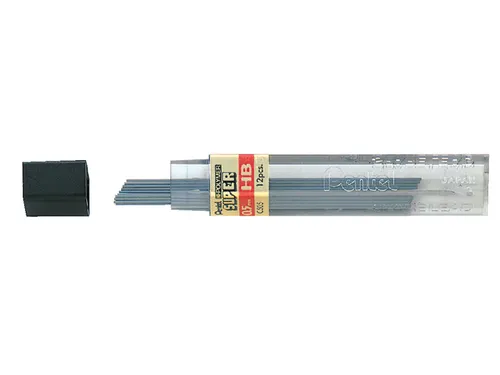 Potloodstift Pentel HB 0.5mm zwart koker à 12 stuks
