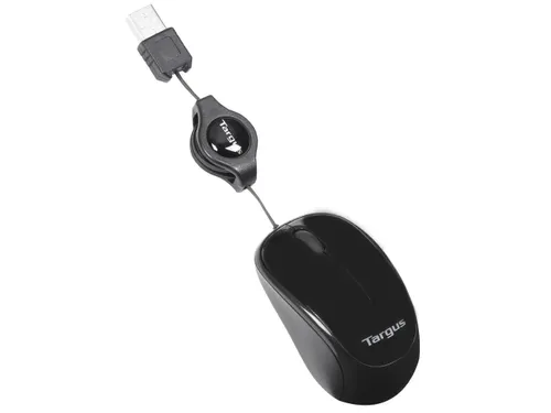 Targus AMU75EU Blue Trace mini Travel muis USB bedraad Zwart
