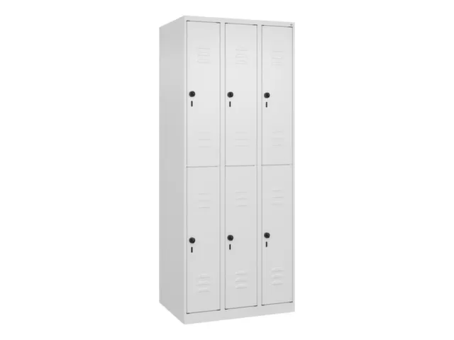 dubbeldekse locker,HxBxD 1850x750x500mm,3x2vak.,vak B 250mm