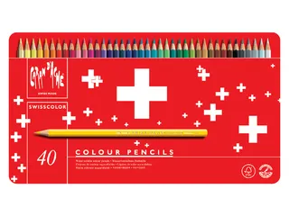 Kleurpotloden Caran D'ache Swisscolor Aquarel 40stuks Assorti - 1
