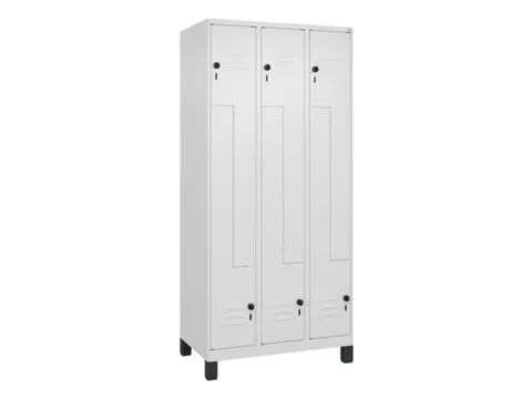 Z-garderobekast,HxBxD 1950x900x500mm,vak B 150/300mm,draaigrendel