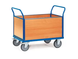 Vierwandwagens 2551 600kg 1000x600mm Ral5007 Houten Plaat - 1