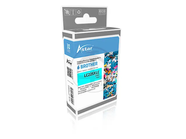 Astar Brother LC225XLC MFCJ Inkt Cyaan HC Rebuilt 1200 Pagina's